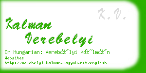 kalman verebelyi business card